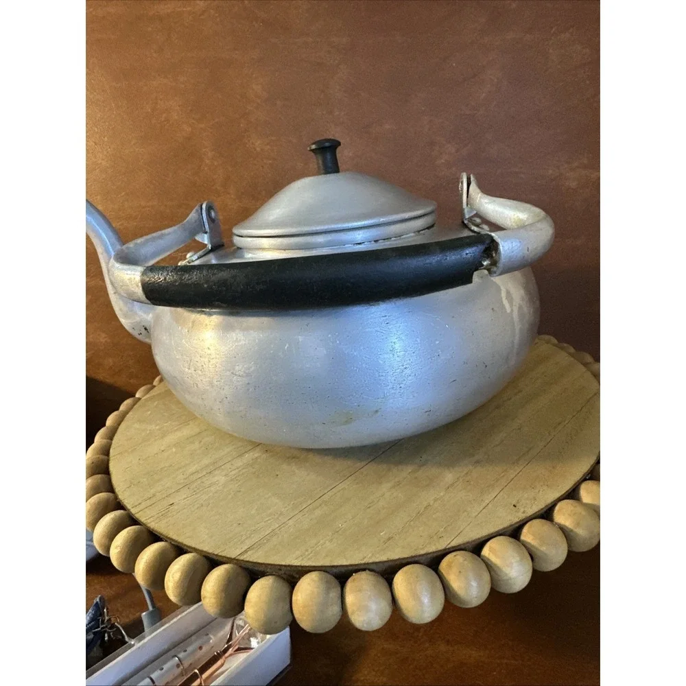 VTG British Colony Viking  Teapot Aluminum Tea Kettle Hong Kong Just For Show